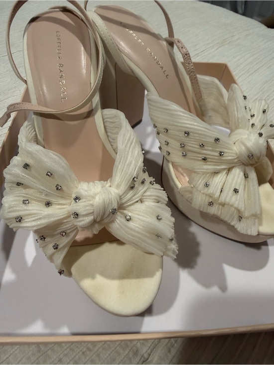 Loeffler Randall Shoes - Loeffler Randall Natalia White Rhinestone Heel Size 9